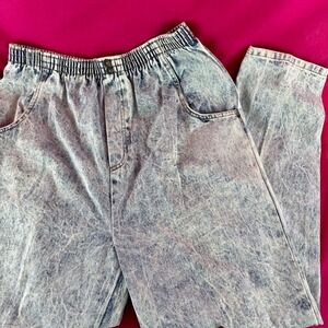 Vintage 80s 90s Acid Wash High Waisted Mom Jeans Women's 18W USA Carriage Court
